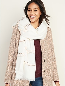 Fringed Oversized Scarf for Women | Old Navy