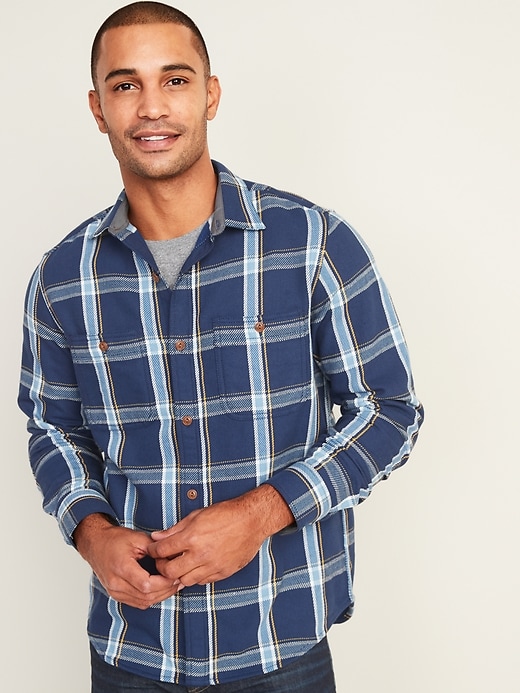 View large product image 1 of 1. Regular-Fit Plaid Twill Shirt