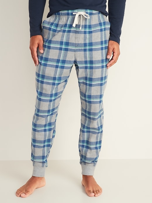 Old Navy Patterned Flannel Pajama Joggers for Men. 1