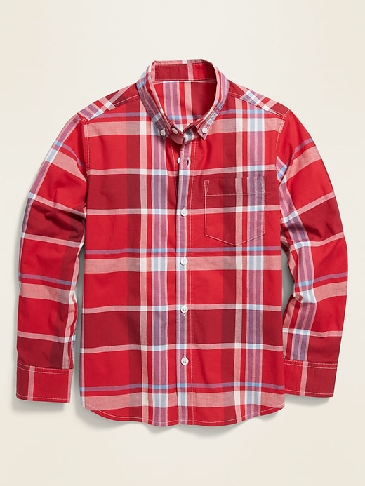 View large product image 1 of 3. Patterned Built-In Flex Classic Shirt For Boys