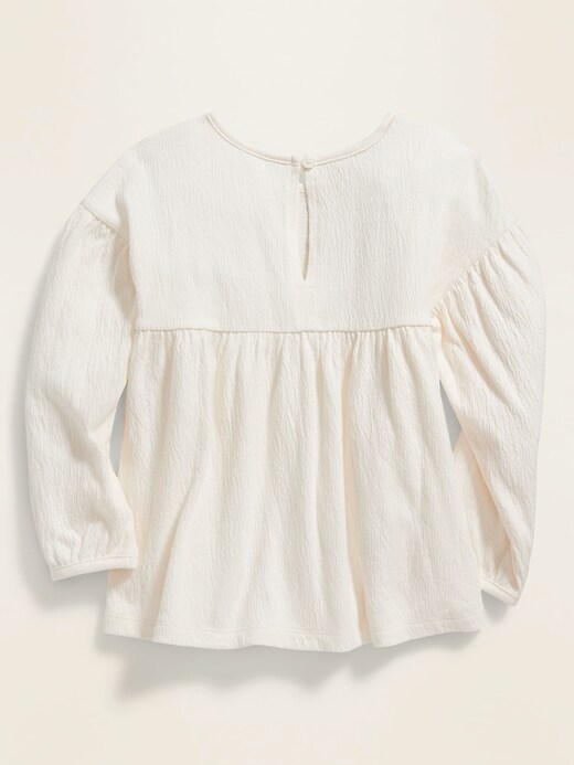 View large product image 2 of 4. Graphic Textured-Jersey Babydoll Top for Toddler Girls