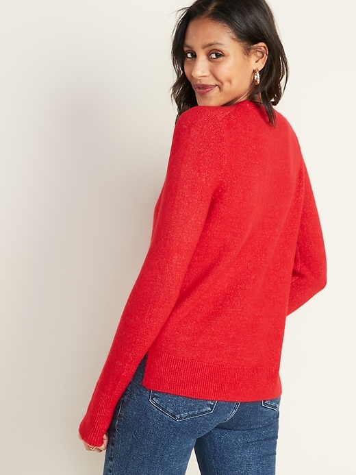 Image number 2 showing, Soft-Brushed Crew-Neck Sweater for Women