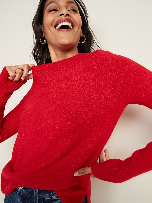 Image number 4 showing, Soft-Brushed Crew-Neck Sweater for Women