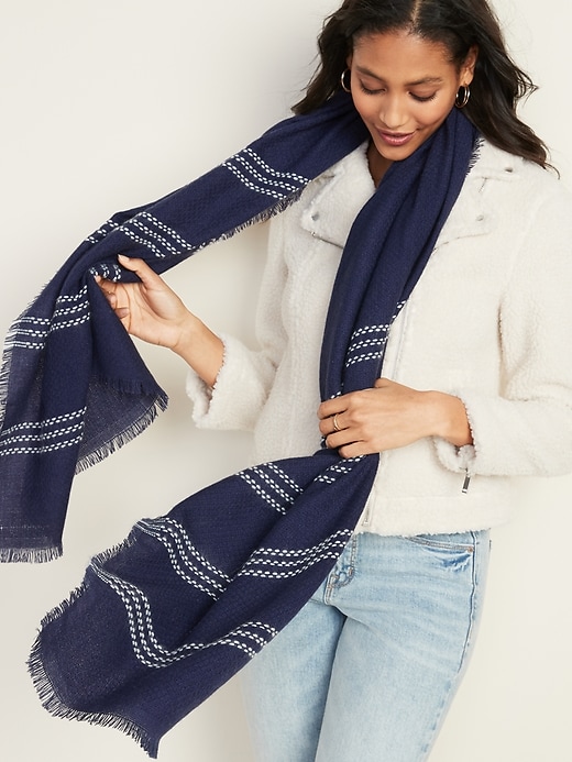 Fringed Oversized Scarf for Women | Old Navy