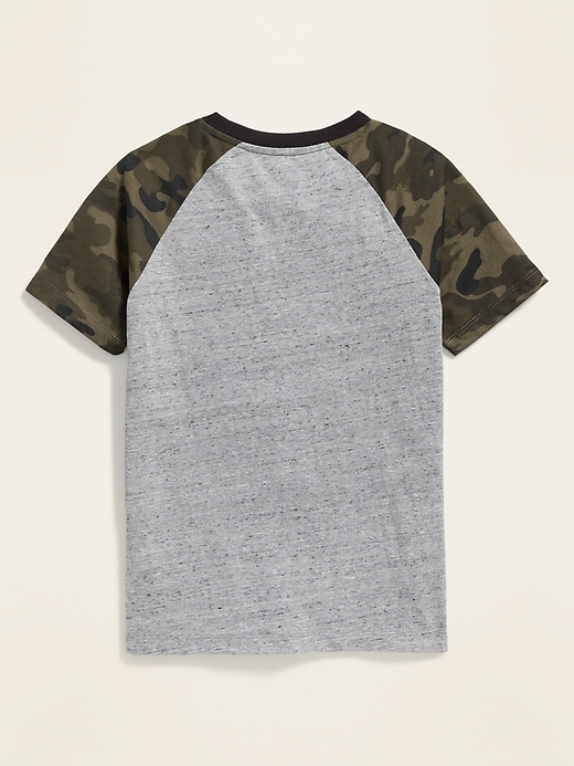 View large product image 2 of 3. Softest Color-Blocked Raglan Tee For Boys