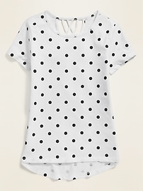 View large product image 3 of 4. Softest Lattice-Back Tee for Girls