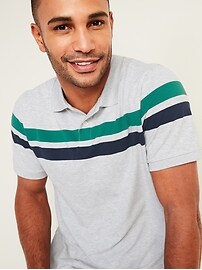 View large product image 3 of 4. Center-Stripe Moisture-Wicking Pro Polo
