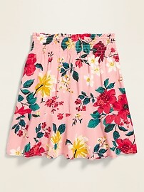 View large product image 3 of 4. Printed Smocked-Waist Skirt for Girls