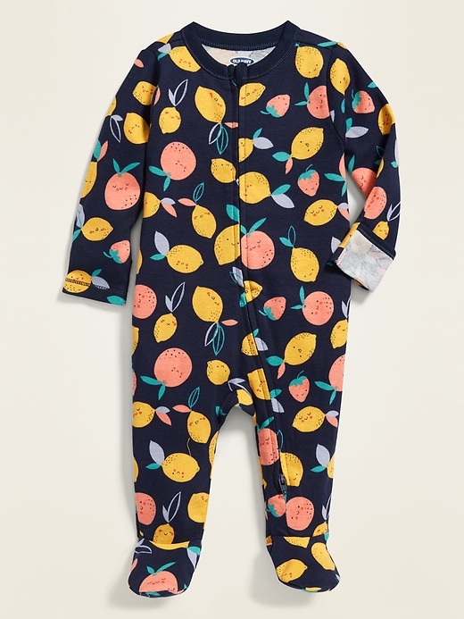 Unisex Printed FoldOver Mitten Footed OnePiece for Baby Old Navy