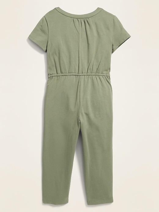 View large product image 2 of 3. Jersey Button-Front Jumpsuit for Toddler Girls