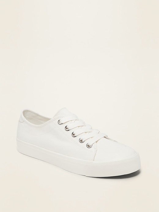 View large product image 1 of 1. Twill Platform Sneakers