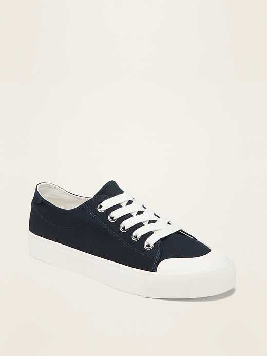 View large product image 1 of 1. Twill Platform Sneakers