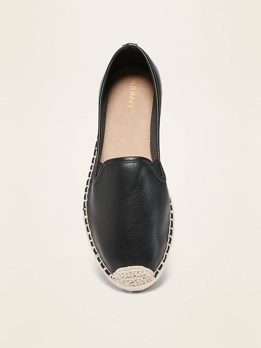 Image number 3 showing, Faux-Leather Espadrille Flats