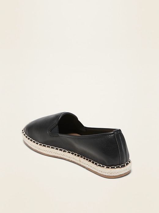 Image number 4 showing, Faux-Leather Espadrille Flats