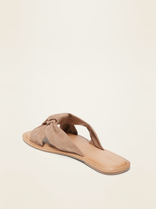 Image number 4 showing, Knotted-Twist Slide Sandals