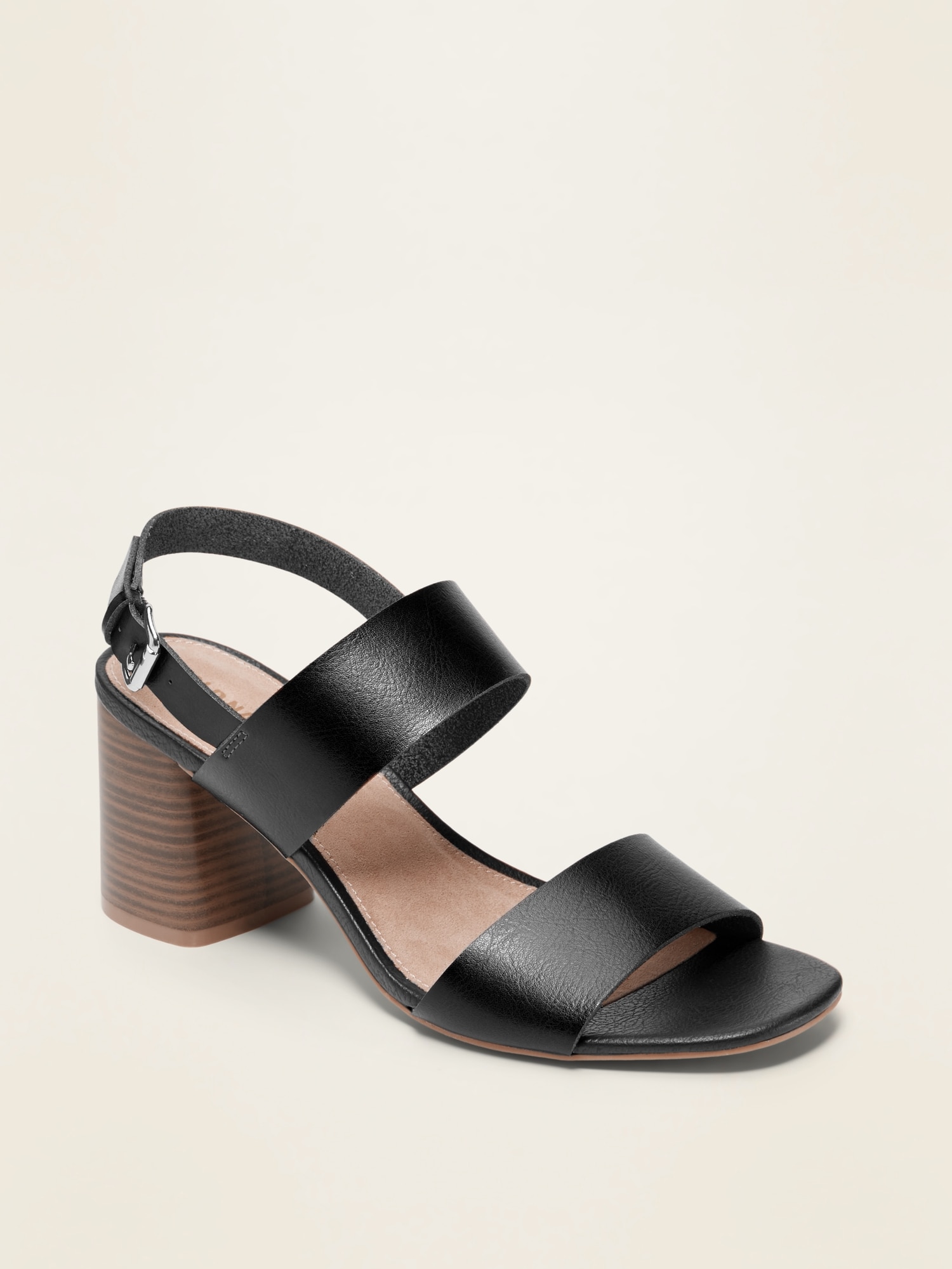 Faux-Leather Slingback Block-Heel Sandals for Women | Old Navy