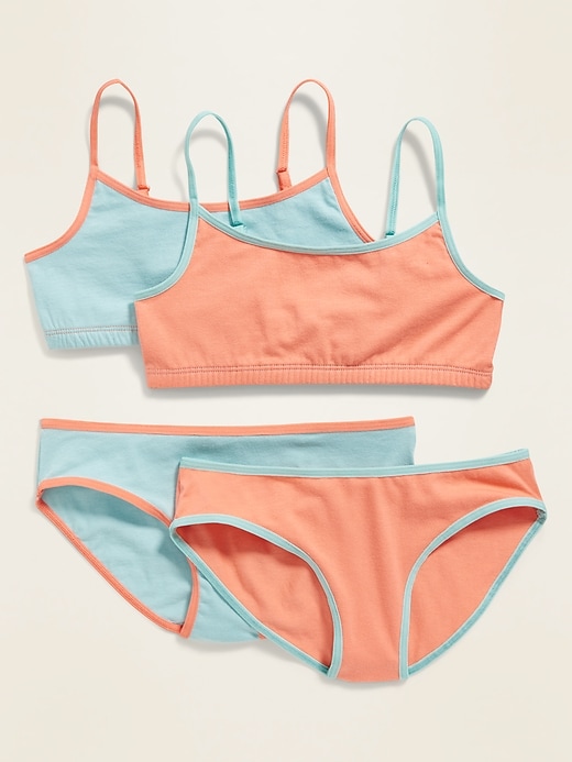 View large product image 1 of 1. Cami Bra & Bikini Underwear Set 2-Pack for Girls