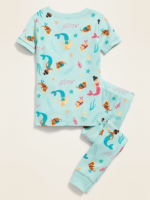 View large product image 2 of 2. Mermaid-Print Pajama Set for Toddler Girls & Baby