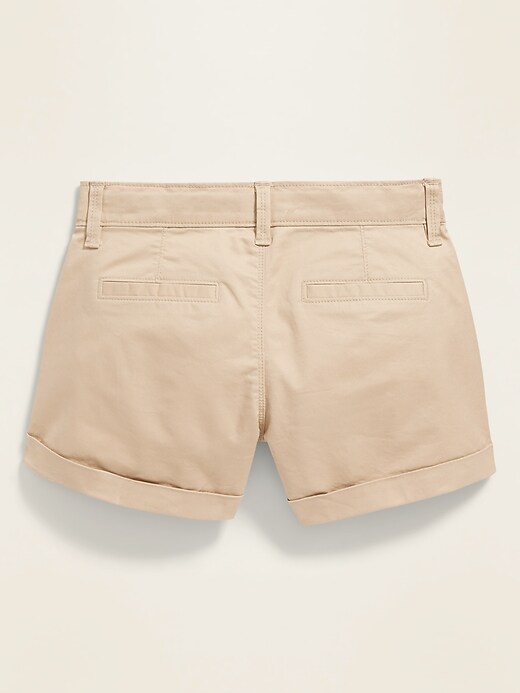 View large product image 2 of 2. Twill Chino Shorts for Girls