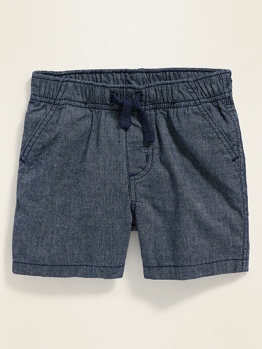 View large product image 1 of 2. Textured Twill Pull-On Shorts for Baby