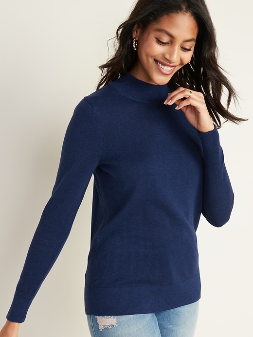 View large product image 1 of 1. Rib-Knit Turtleneck for Women
