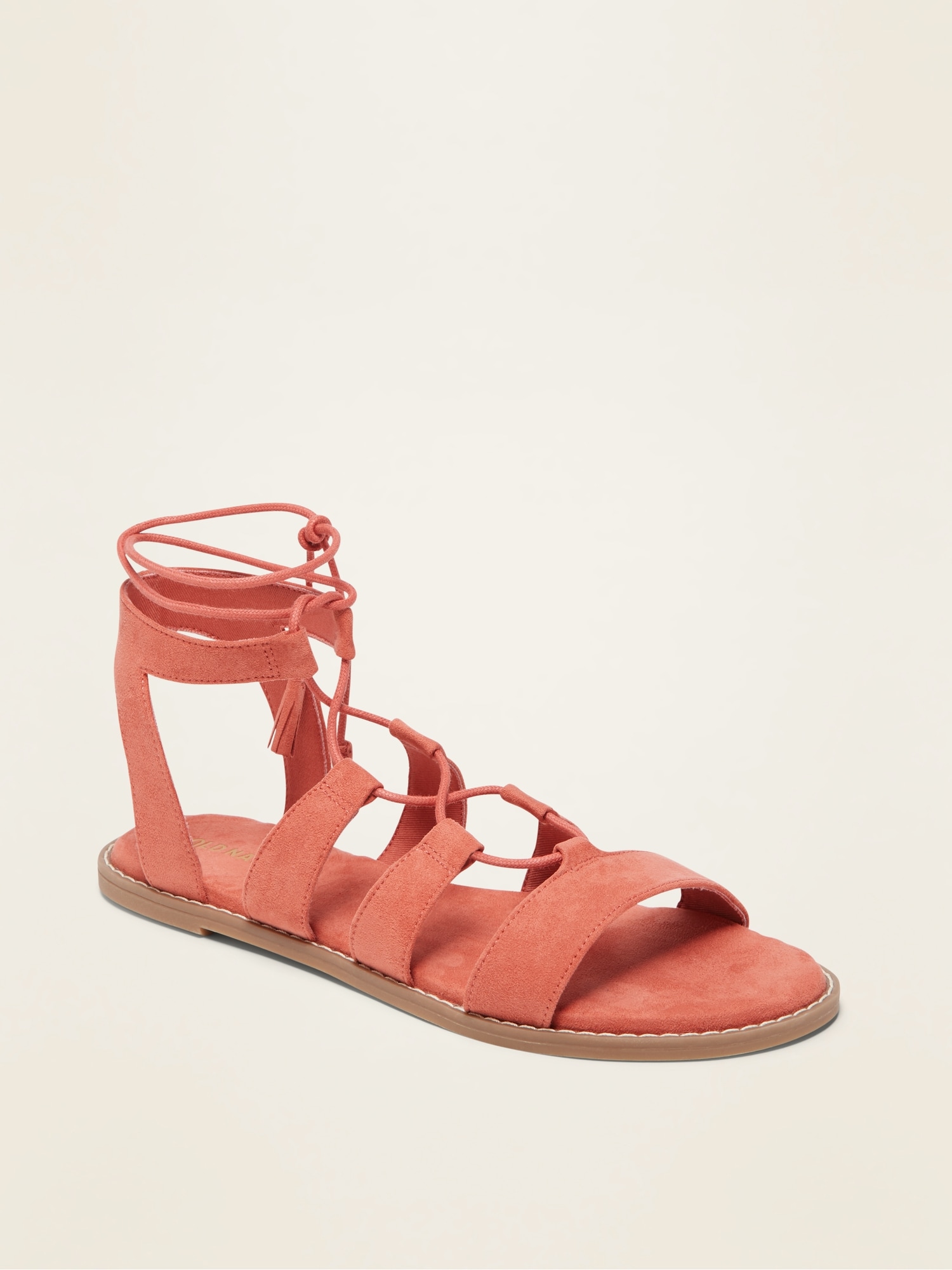 Faux Suede Lace Up Gladiator Sandals For Women Old Navy