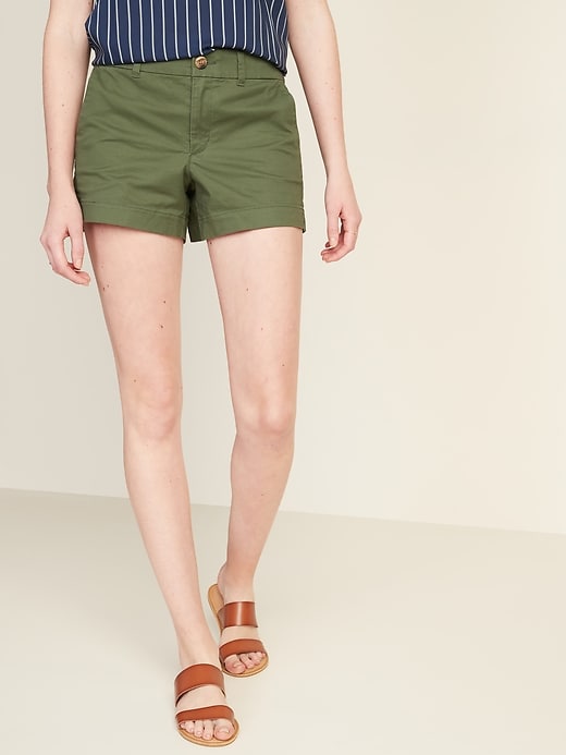 View large product image 1 of 1. Relaxed Mid-Rise Everyday Shorts - 3.5-inch inseam
