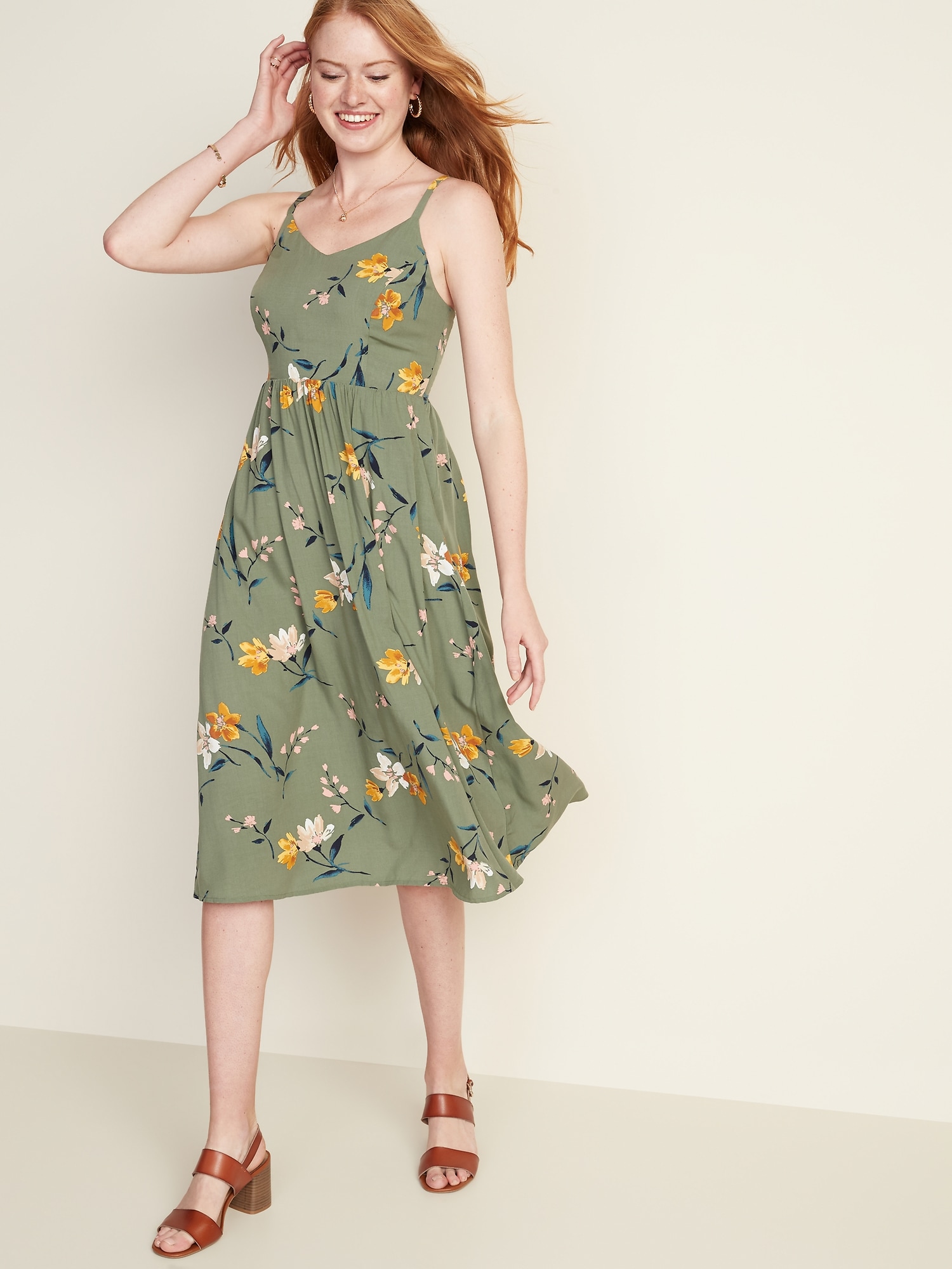 yellow floral dress old navy