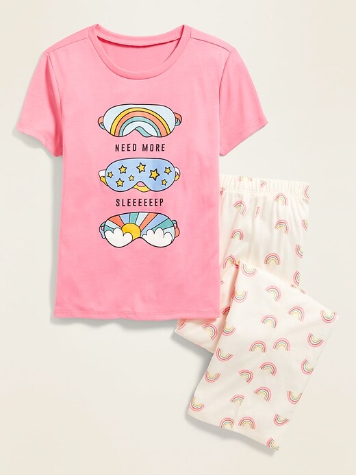View large product image 1 of 2. Graphic Pajama Set for Girls