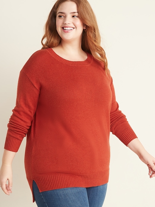View large product image 1 of 1. Plus-Size Crew-Neck Sweater