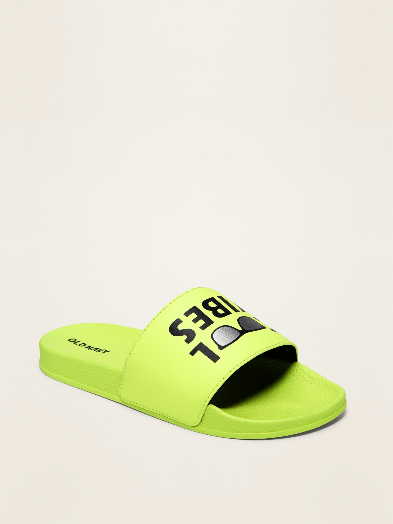 Faux-Leather Pool Slide Sandals For Boys | Old Navy