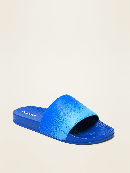 Old Navy Faux-Leather Pool Slide Sandals for Boys. 1