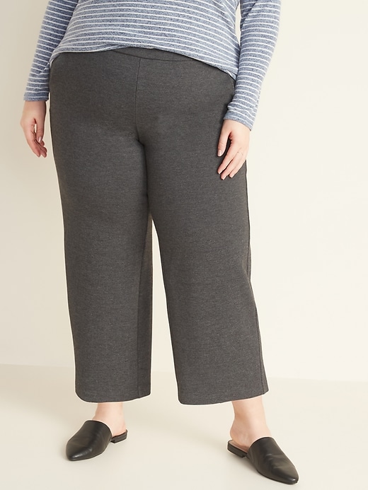 View large product image 1 of 1. High-Waisted Secret-Slim Pockets Plus-Size Wide-Leg Stevie Pants