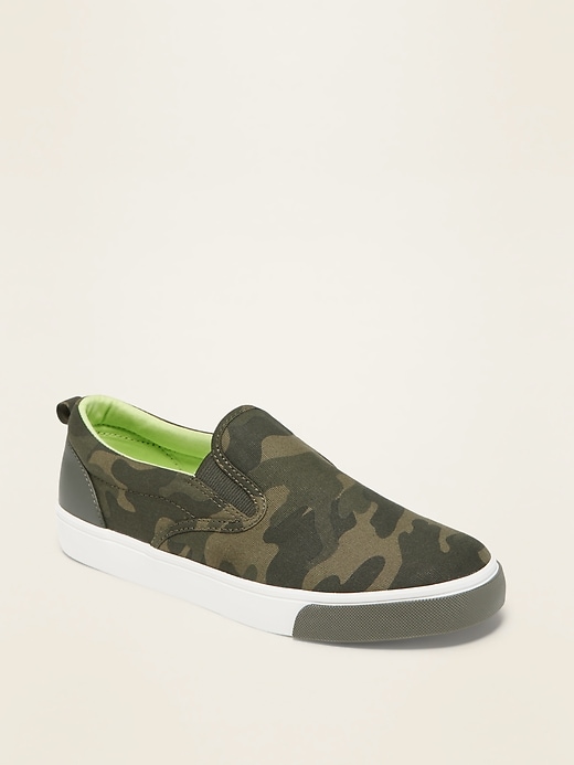 View large product image 1 of 3. Camo Slip-Ons for Boys