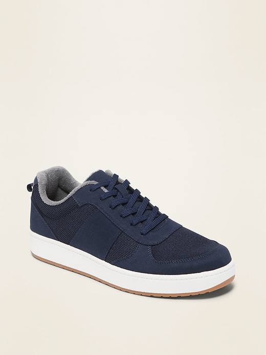 View large product image 1 of 1. Retro Brushed-Twill Sneakers