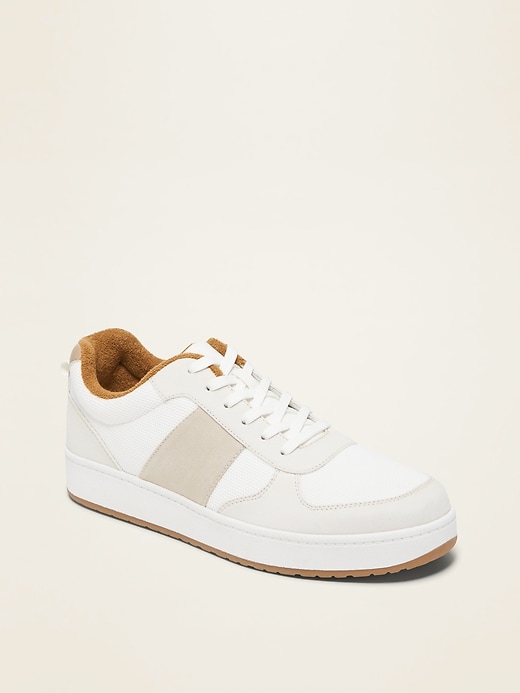 View large product image 1 of 3. Retro Brushed-Twill Sneakers
