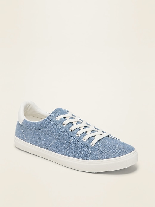 Image number 1 showing, Lace-Up Textile Sneakers