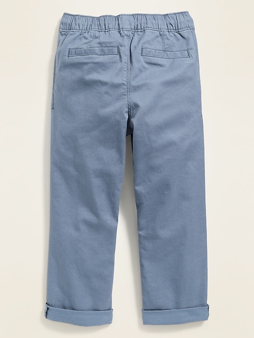 View large product image 2 of 2. Relaxed Pull-On Twill Pants for Toddler Boys