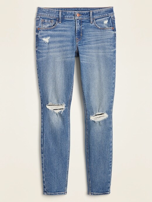 low distress jeans