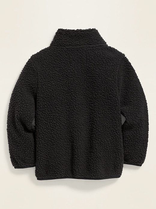 View large product image 2 of 4. Sherpa Mock-Neck Zip Jacket for Toddler Boys