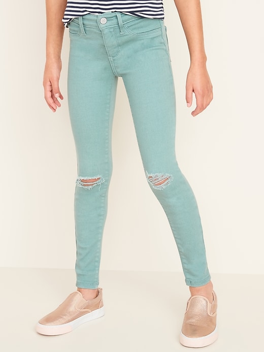 old navy colored jeggings