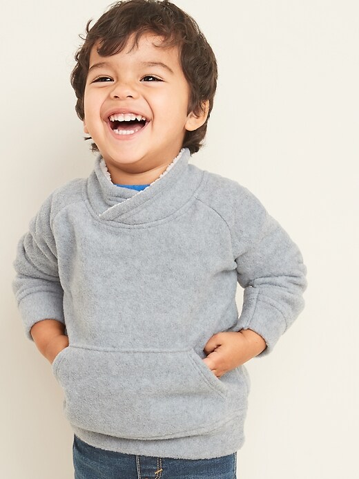 View large product image 1 of 1. Micro Fleece Mock-Neck Pullover for Toddler Boys