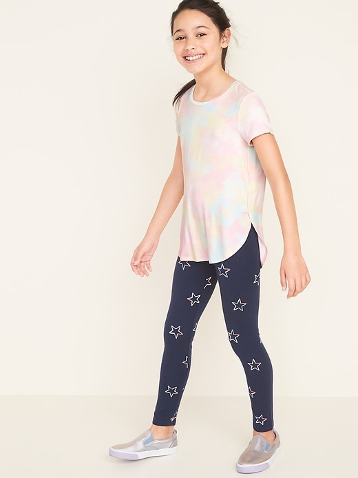 View large product image 2 of 4. Luxe Tulip-Hem Jersey Tee for Girls