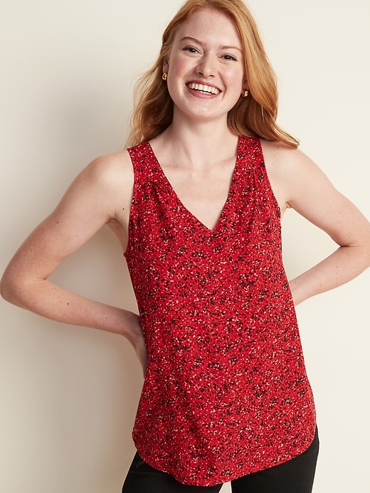 sleeveless keyhole top