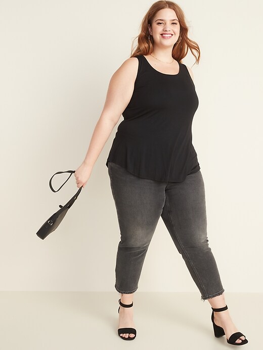 Image number 3 showing, Luxe Plus-Size Scoop-Neck Swing Tank Top