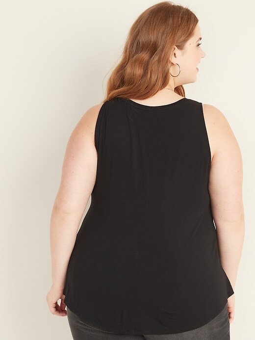Image number 2 showing, Luxe Plus-Size Scoop-Neck Swing Tank Top
