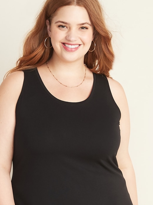 Image number 4 showing, Luxe Plus-Size Scoop-Neck Swing Tank Top