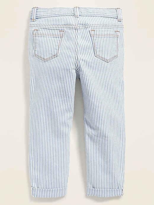 View large product image 2 of 2. Railroad-Stripe Boyfriend Jeans for Toddler Girls