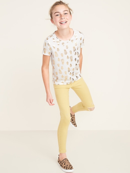 View large product image 2 of 4. Softest Pineapple-Print Tee for Girls