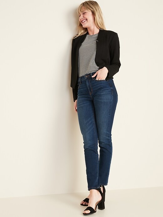 Image number 3 showing, Cropped Ponte-Knit Blazer for Women